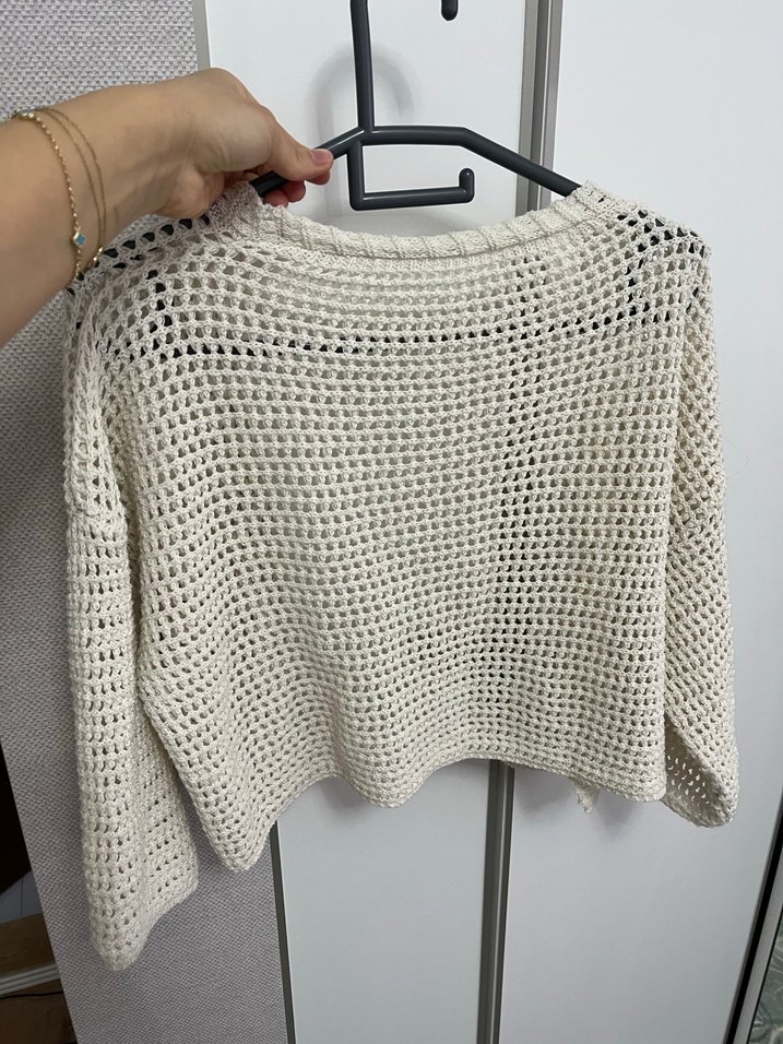 Örgü Bohem Kadın Hırka - Görsel 3