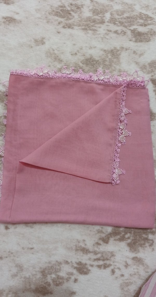 Pastel Pembe Dantel Tırnak Süslemesi yazma - Görsel 2