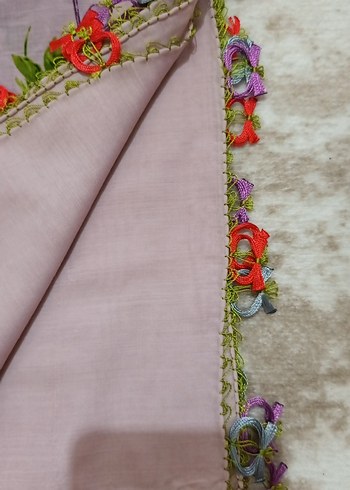 Dantel Detaylı Çok Renkli Bohem Kadın yazma - Görsel 3