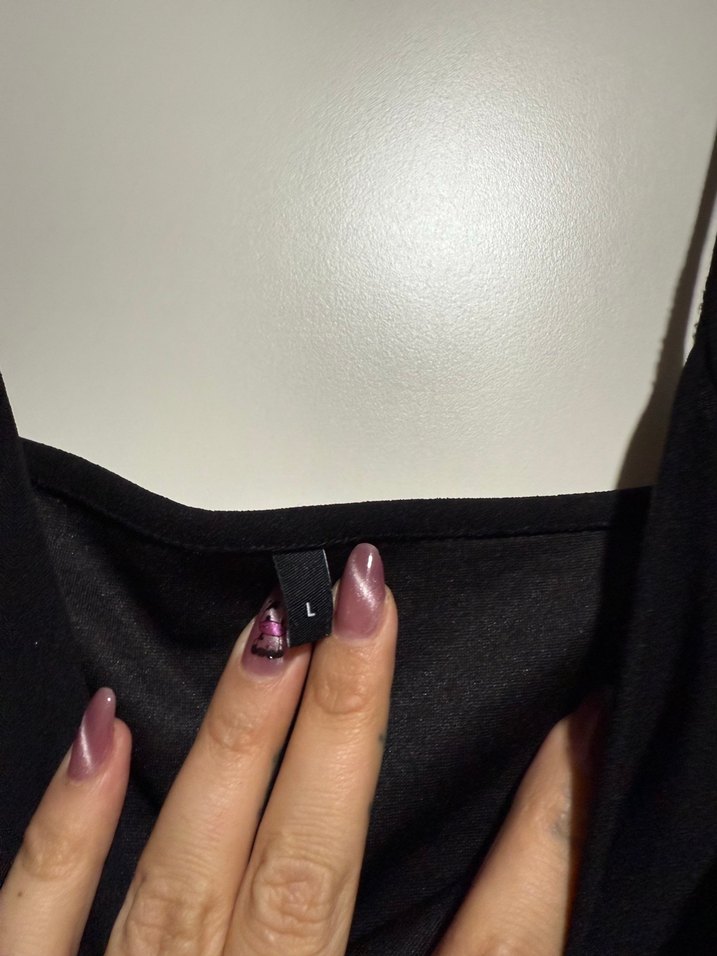 Siyah V Yaka Uzun Kalem Elbise - Görsel 5