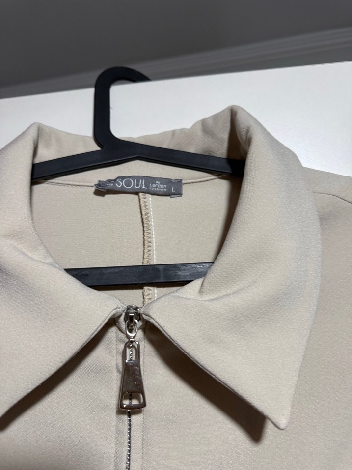 Bej, Fermuarlı, Uzun, Kolsuz Elbise - Görsel 4