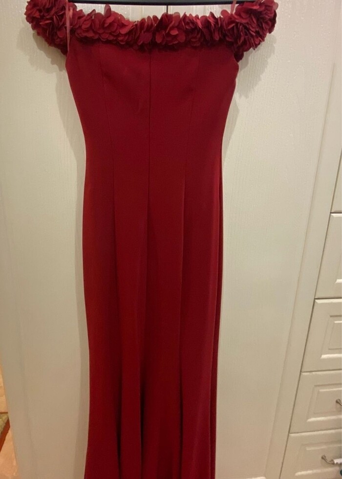 Kırmızı abiye elbise - Görsel 2