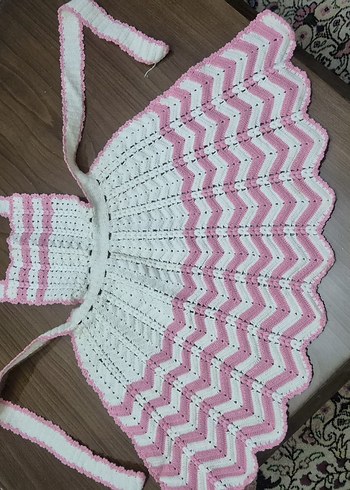 Pembe Nakışlı Mutfak Önlüğü