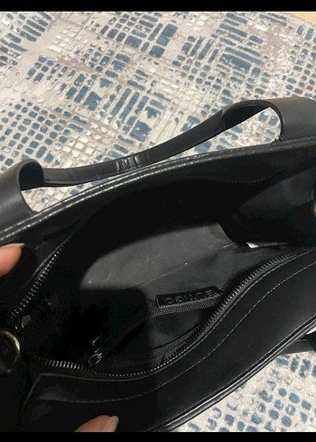 Beden Siyah Deri Minimalist Kadın El kol Çantası