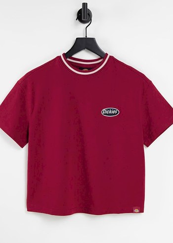 Dickies Bordo Kadın Kısa Kollu Tişört