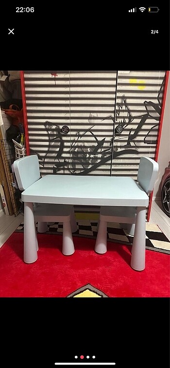 Ikea Ikea Mammut masa ve ıkı sandalyesi