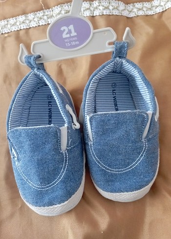 Erkek Bebek Kot Kumaş İlk Adım Ayakkabısı - Görsel 2