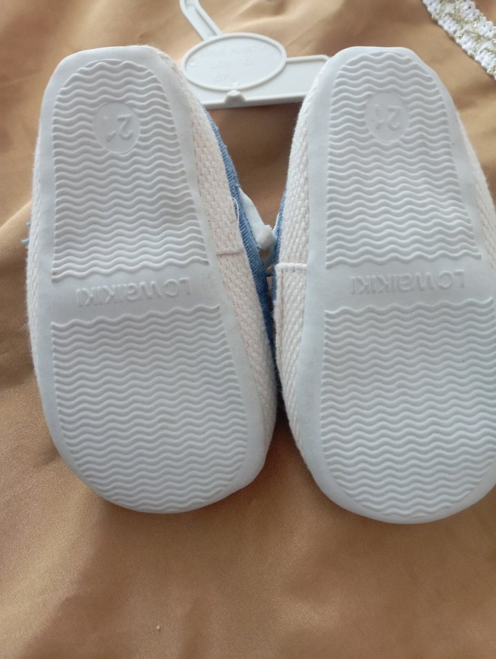 Erkek Bebek Kot Kumaş İlk Adım Ayakkabısı - Görsel 3