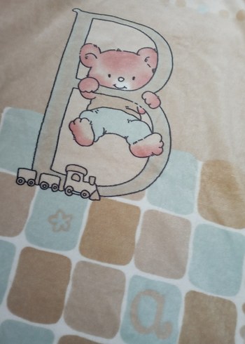 Pastel Renkli Baskılı Çocuk Battaniyesi - Görsel 2