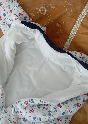 Renkli Desenli Beyaz Bebek Tulum - Görsel 3