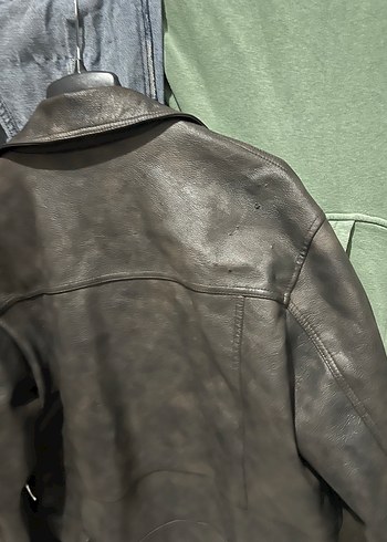 Gri Deri Biker Ceket - Görsel 2