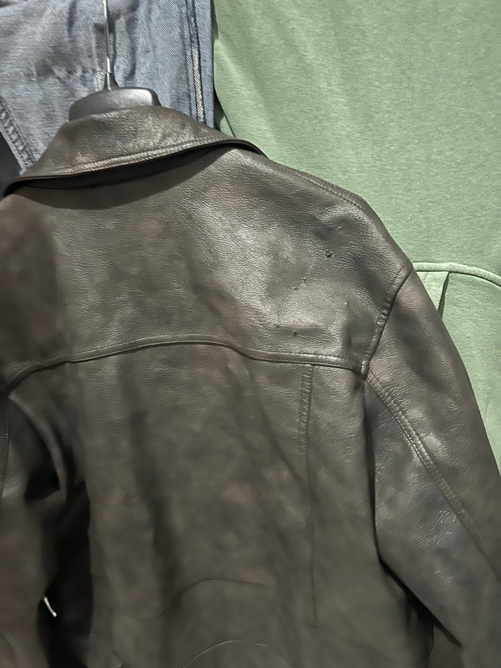 Gri Deri Biker Ceket - Görsel 2