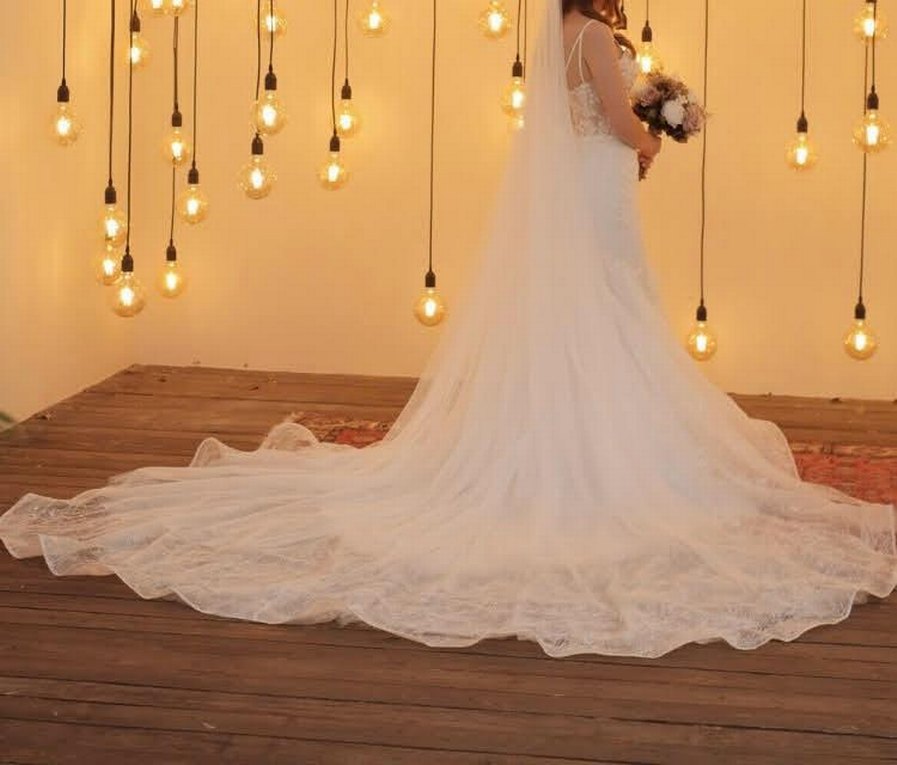 Modern Klasik Beyaz Straplez Gelinlik - Görsel 2