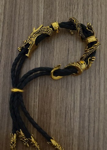 Altın Renkli Gotik Ejderha  Bileklik - Görsel 3