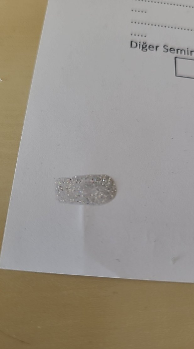 Gri Parlak Simli Oje - Görsel 2