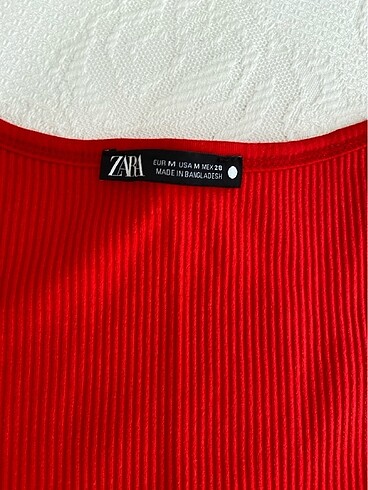 Zara Kırmızı crop zara