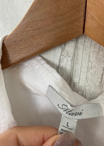 Mavi Jeans Düğmeli Beyaz Kısa Kollu Gömlek