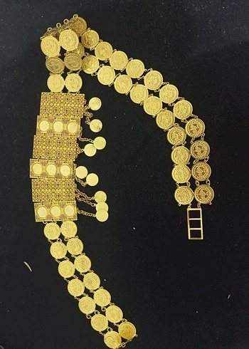 Altın Renkli Zincir Detaylı Kadın El Zinciri - Görsel 3