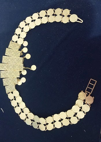 Altın Renkli Zincir Detaylı Kadın El Zinciri - Görsel 2