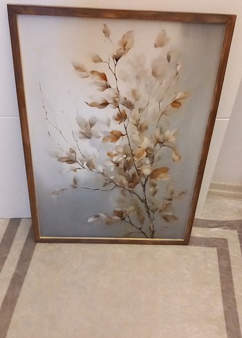 Bej Pastel Tonlarda üç parça Çerçeveli Tablo