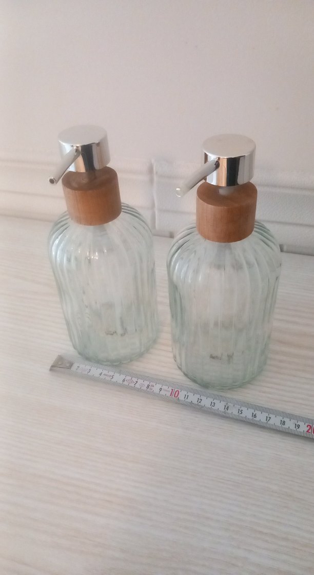 Ahşap Kapaklı Cam svı sabunluk Şişesi 2'li - Görsel 4