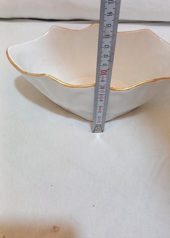 Altın Kenarlı Beyaz Servis Kasesi - Görsel 2