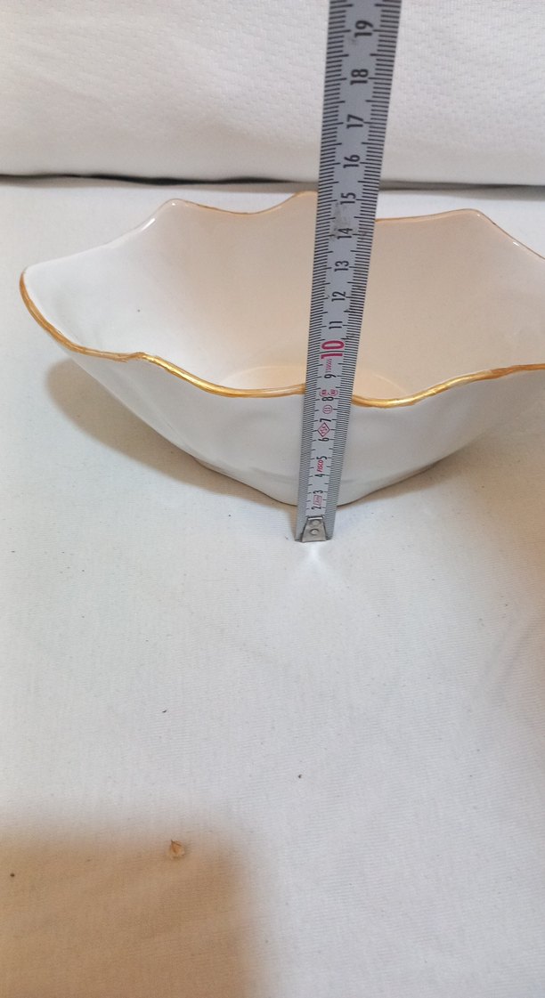 Altın Kenarlı Beyaz Servis Kasesi - Görsel 2