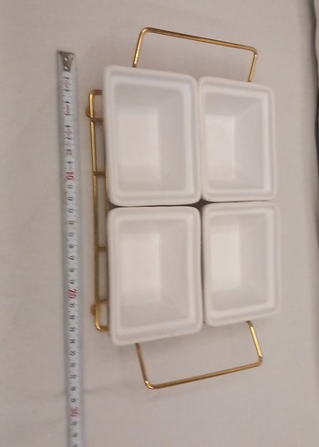 Beyaz 4 Bölmeli sunumluk - Görsel 3