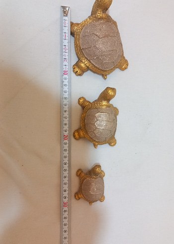 Altın Renk Kaplumbağa Biblo Seti - Görsel 4