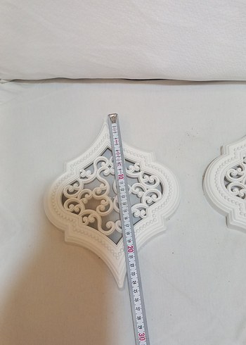 Beyaz Dekoratif Duvar Süsü 2'li Set - Görsel 2