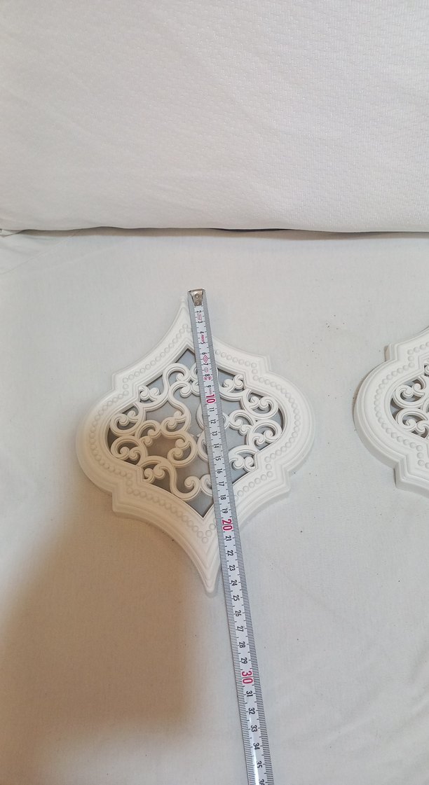 Beyaz Dekoratif Duvar Süsü 2'li Set - Görsel 2