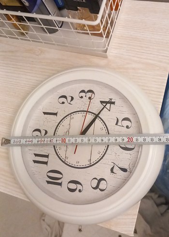 Beyaz Yuvarlak Duvar Saati - Görsel 3