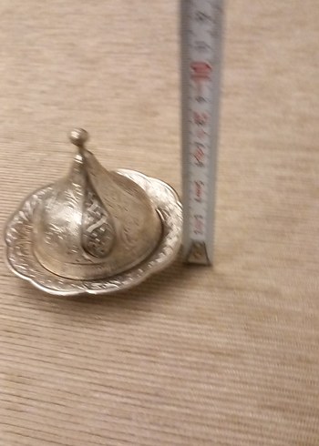 gümüş Renkli İşlemeli Geleneksel Tabaklı Kapak bir adet - Görsel 3