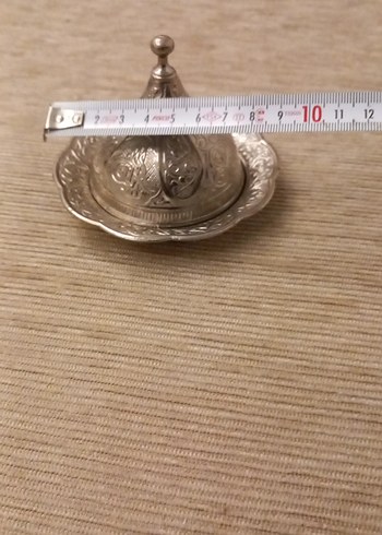 gümüş Renkli İşlemeli Geleneksel Tabaklı Kapak bir adet - Görsel 4