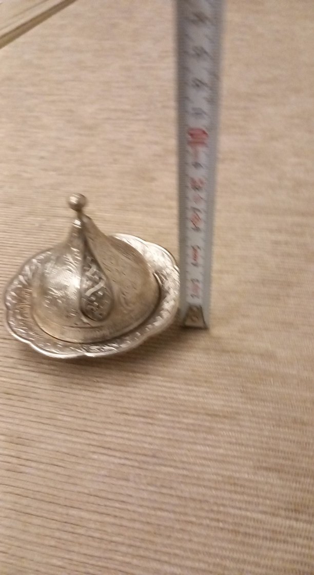 gümüş Renkli İşlemeli Geleneksel Tabaklı Kapak bir adet - Görsel 3