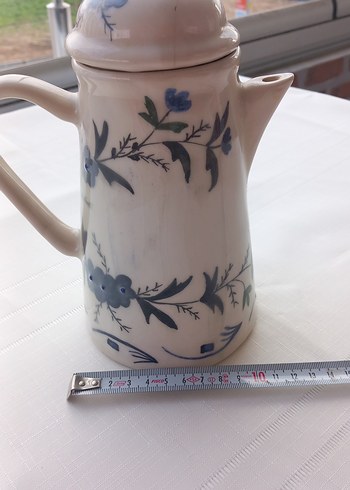 Pastel Desenli Beyaz Porselen Demlik - Görsel 4