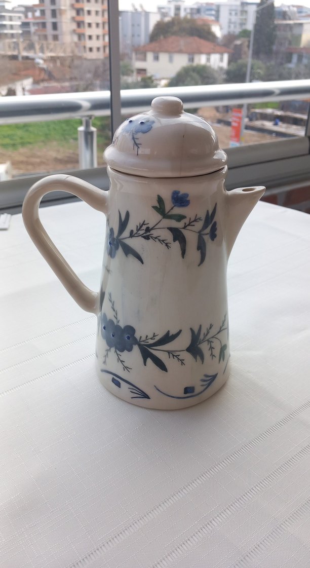 Pastel Desenli Beyaz Porselen Demlik - Görsel 2