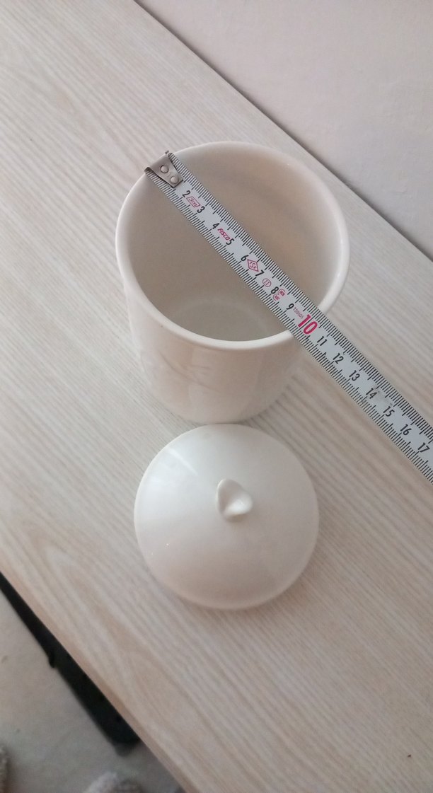 Beyaz Kabartmalı Kapaklı Vazo kavanoz - Görsel 3