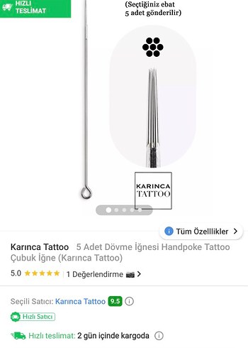 Karınca Tattoo Kalıcı Handpoke Dövme Seti