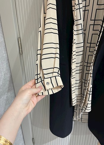 Kemerli Siyah Kadın Uzun Yelek - Görsel 4