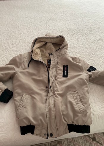 xl Beden Açık kahve Baskılı erkek Kaban