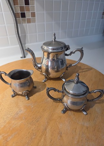 Gümüş Vintage Çaydanlık Seti - Görsel 2