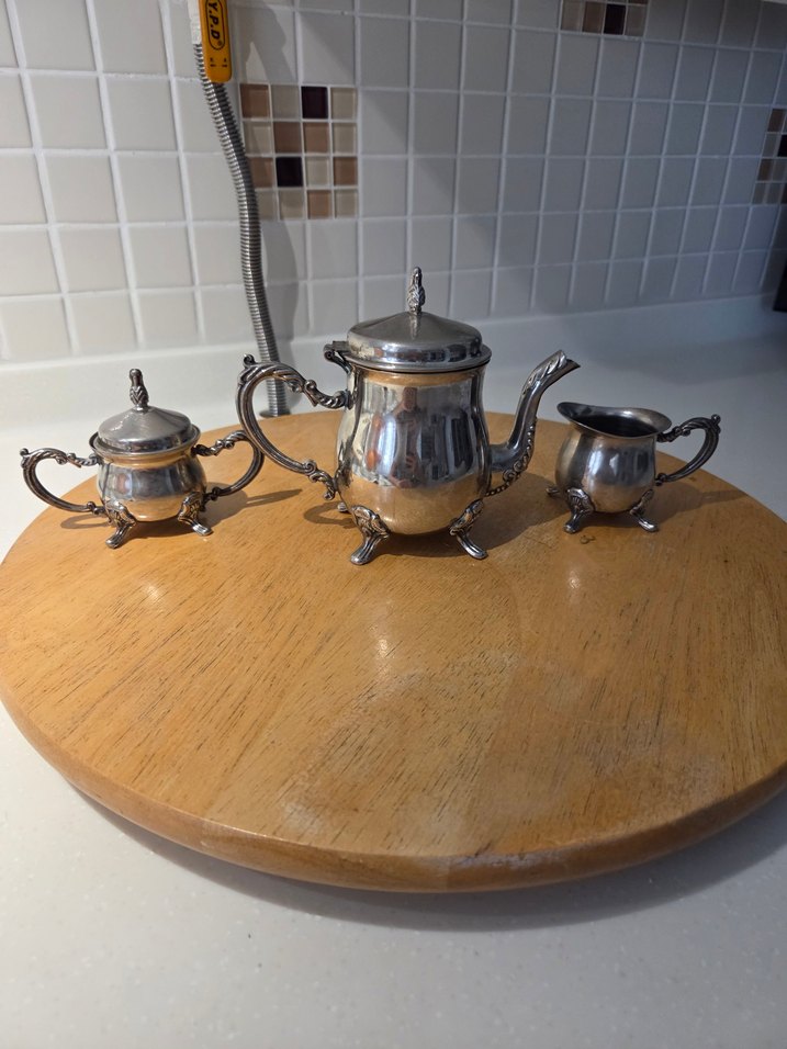 Gümüş Vintage Çaydanlık Seti - Görsel 3