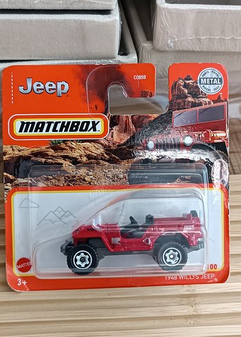 Matchbox Metal Kırmızı Jeep Oyuncak Araba Willys Jeep