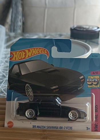 '89 Mazda Savanna RX-7 FC3S Siyah Oyuncak Araba
