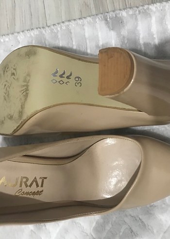 Diğer Diger Bej Stiletto Topuklu Kadın Ayakkabı 9 cm
