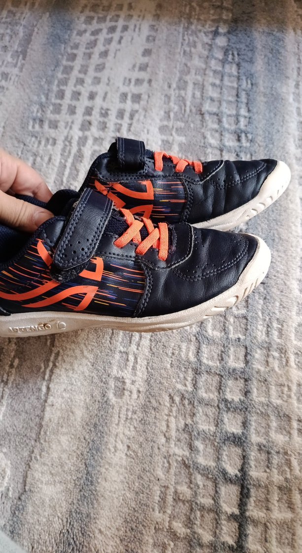 Turuncu Bağcıklı ve Cırt Cırtlı Erkek Çocuk Spor Ayakkabı - Görsel 2