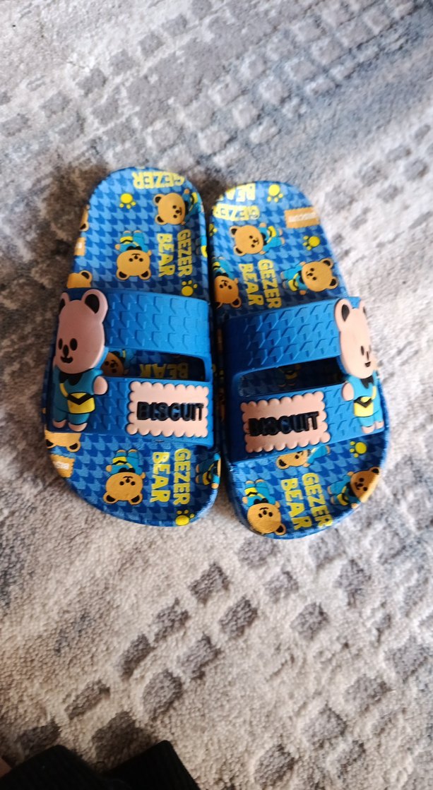 Erkek Çocuk Renkli Ayıcık Baskılı Terlik - Görsel 4