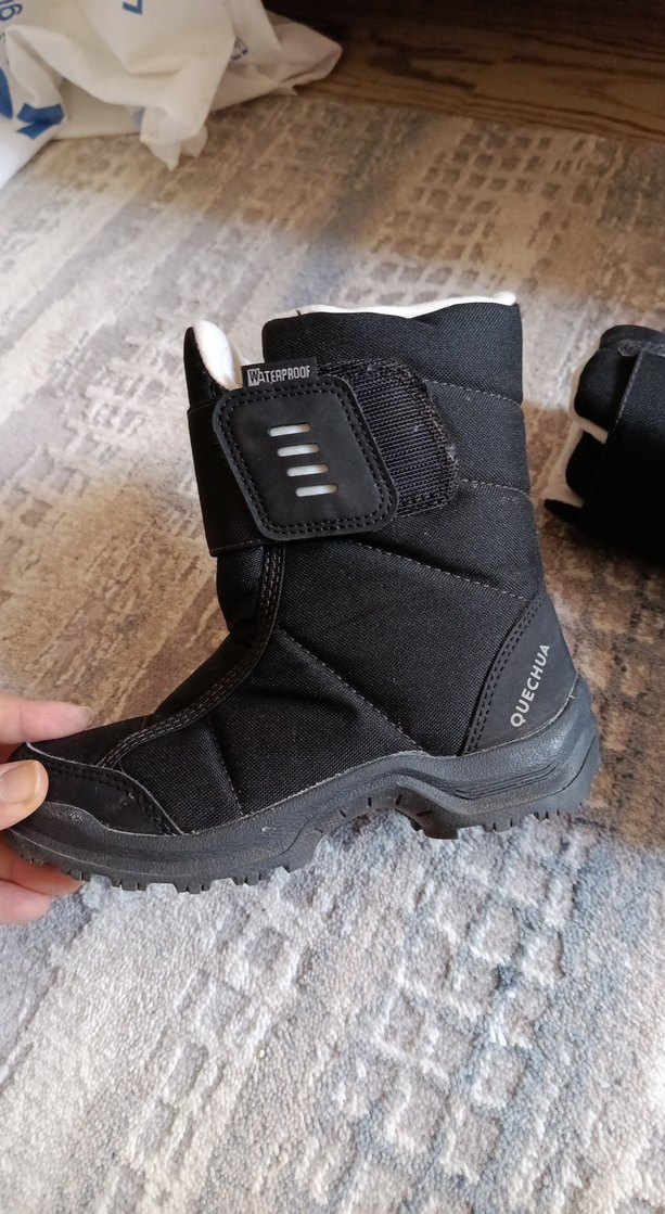 Decathlon Quechua Siyah Su Geçirmez Çocuk Kar Botu - Görsel 5