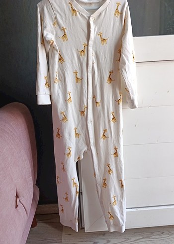 Uzun Kollu Bebek Tulum, Pamuk, çıtıtlı - Görsel 5